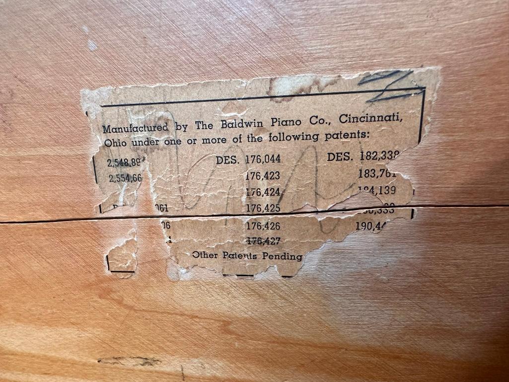 Hamilton Upright Piano by Baldwin w/ Cover, No 206610