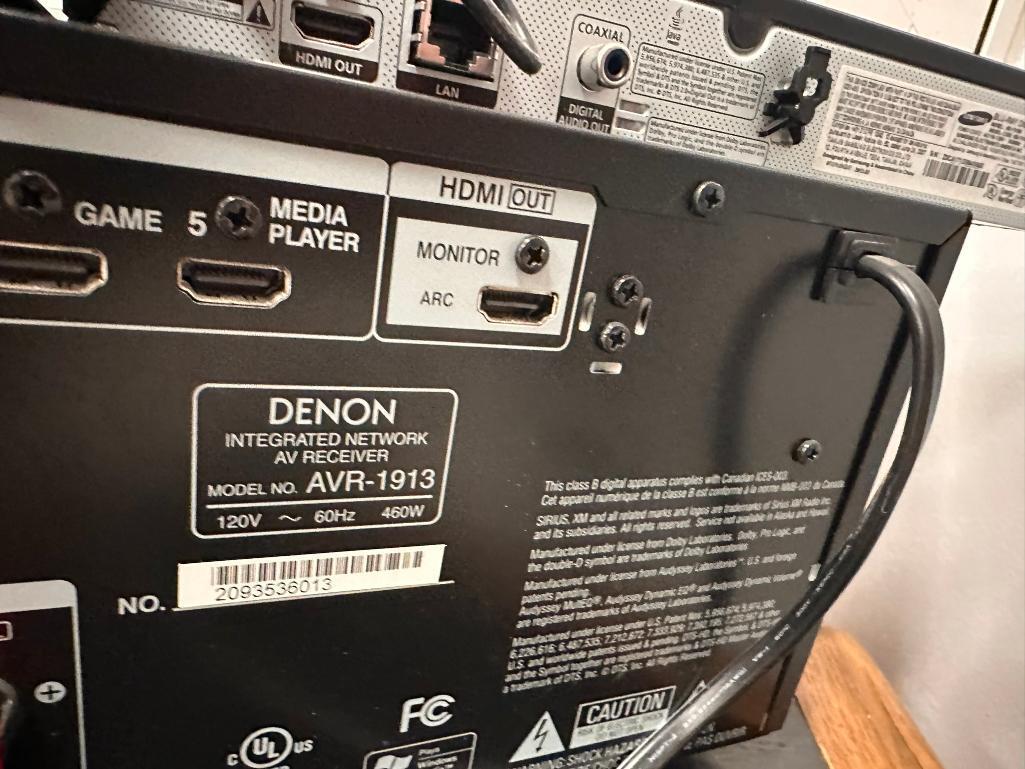Denon Integrated Network AV Receiver Model AVR-1913 and Other Components