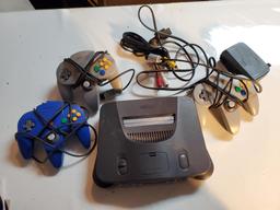 Nintendo N64 Console w/ Controllers & Cables