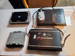 Lot of 4 Car Audio Subwoofers & Amplifiers (Renegade, Pioneer, Alpine)