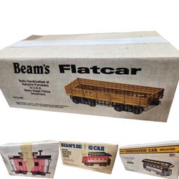 Set of 13 Sealed/Full Jim Beam Whiskey Decanters Train Set w/ Orig. Boxes, Passenger & Freight Train