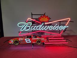 Budweiser Bud Dale Earnhardt Jr Neon Beer and NASCAR Sign