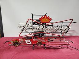 Budweiser Bud Dale Earnhardt Jr Neon Beer and NASCAR Sign