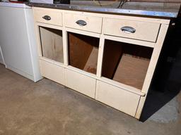 Vintage Wood Worktop Cabinet