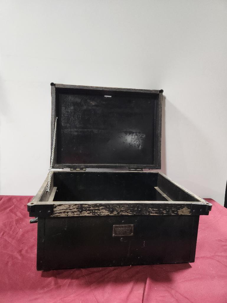 Babcock & Wilcox Water Tube Boiler Vanderman Made in USA c. 1897 Metal Strong Box