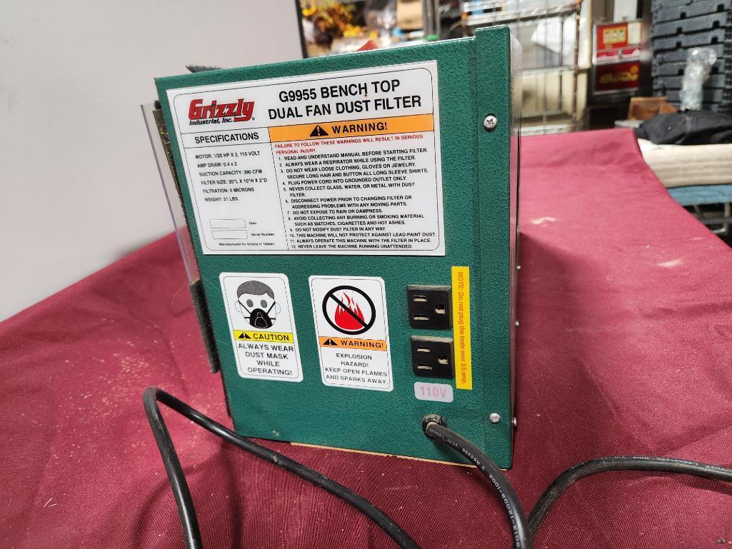 Grizzly G9955 Bench Top Dual Fan Dust Filter