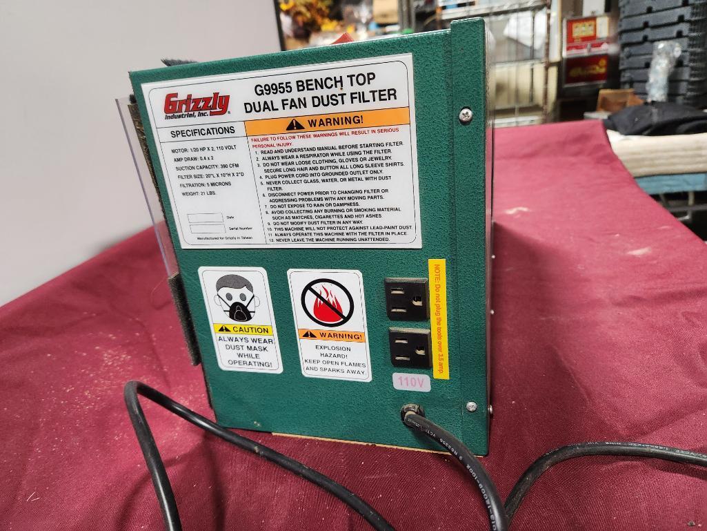 Grizzly G9955 Bench Top Dual Fan Dust Filter