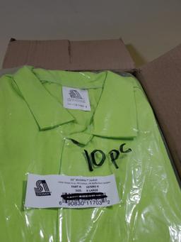 10 New Steiner 30in Lime Green Weldlite Welding Jackets Size 2XL