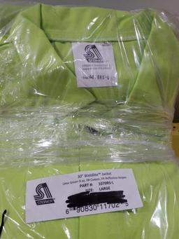 6 New Steiner 30in Lime Green Weldlite Welding Jackets Size L