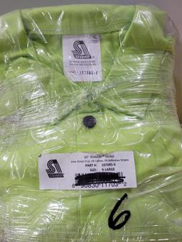 6 New Steiner 30in Lime Green Weldlite Welding Jackets Size XL