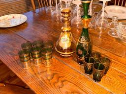 Ornate Wine Decanters and Tasting Glasses