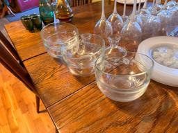 Fancy Etched Glass Dinnerware and Stemware