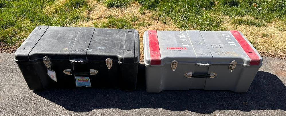 Pair of Modern Military Foot Lockers / Trunks