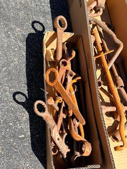 Large Group of Old Tools and Wrenches