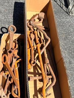 Large Group of Old Tools and Wrenches