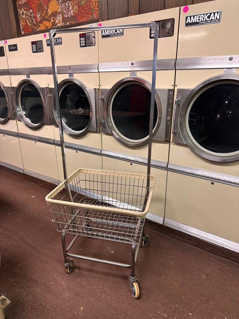 Standard Laundry Cart w/ Double Pole Rack