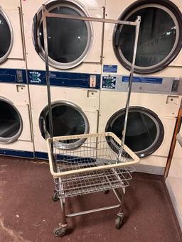 Standard Laundry Cart w/ Double Pole Rack & Utility Cart