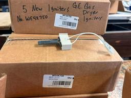 5 new Ignitors, G.E. Gas Dryer Igniters - No. WE4X750