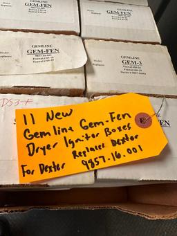 11 New Gemline GEM-FEN Dryer Ignitor Boxes, For Dexter, Replaces Dexter 9857-16-001