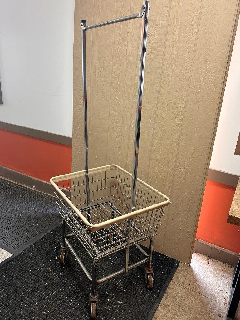 Standard Laundry Cart w/ Double Pole Rack