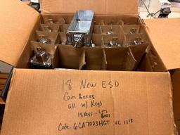 18 New E.S.D. Coin Boxes, All w/ Keys, Long Boxes, Code: 6CA7023HGT VC1118