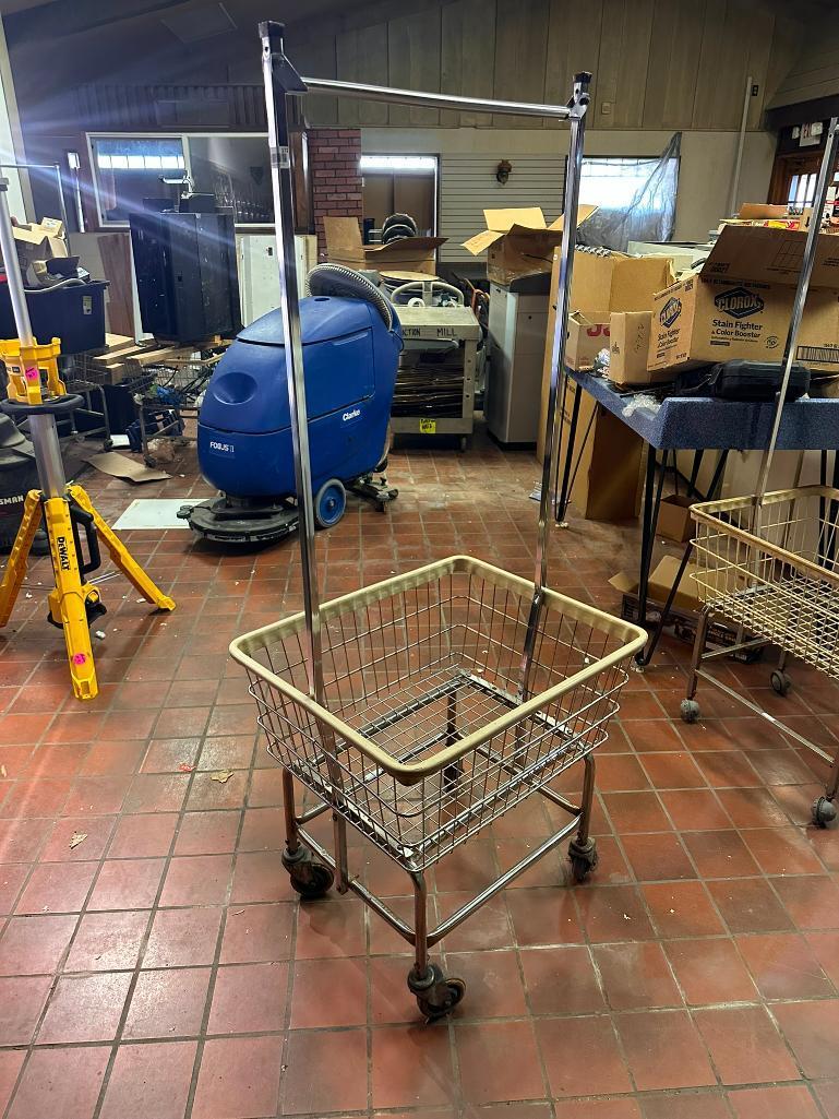 Standard Laundry Cart w/ Double Pole Rack