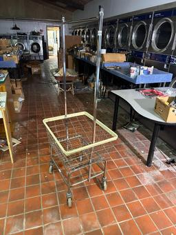 Standard Laundry Cart w/ Double Pole Rack