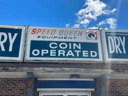 Exterior Laundromat or Coin-Laundry Signs, Speed Queen - Buyer to Remove