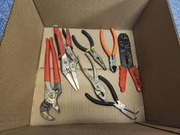 Group of Misc. Pliers, Electrical Wire Stripper Tool, Cutters