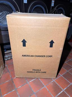 NEW, Unused American Changer High Capacity Rear Load Dollar / Coin Changer, Model AC2225C