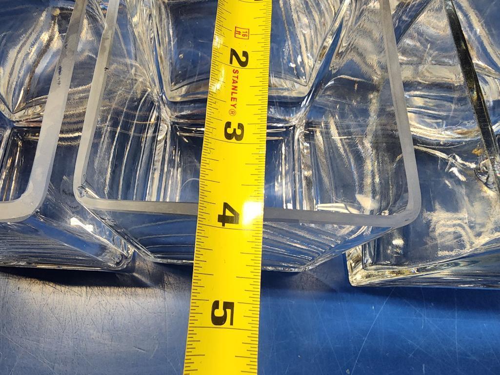 Nine Large Glass Containers, Maybe for Candles or Centerpiece