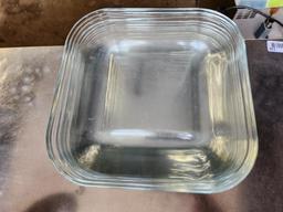 Lot of 21, Glass Square 8in Plates
