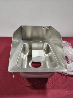 John Boos 14in x 10in x 5in Drop-In Hand Sink w/ Side Splashes