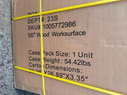New Husky 56in Wood Work Surface SKU: 1005772986, 60in x 27in x 3.35in