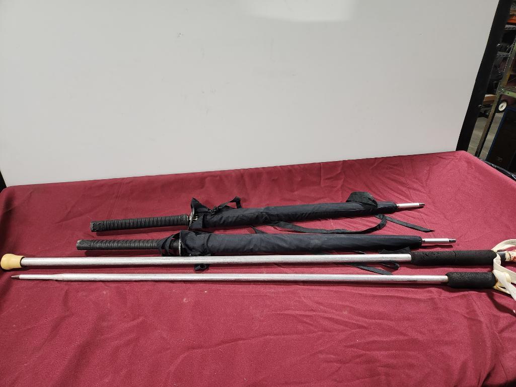 Samurai Sword Style Umbrellas & Ski / Hiking Poles