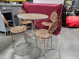 Vintage Iron Patio Table and Chairs