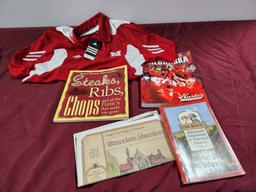 Husker Polo Shirts Size M & Misc Books