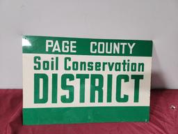 Page County Soil Conservation District Tin Sign