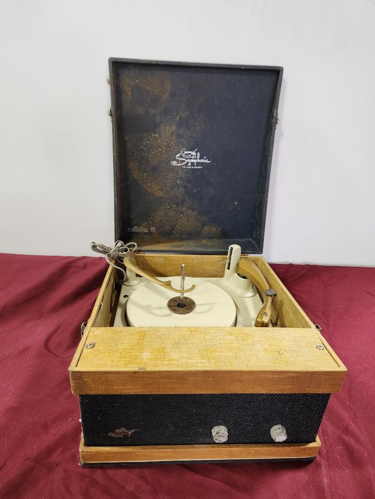 Vintage Symphonic Portable Turntable