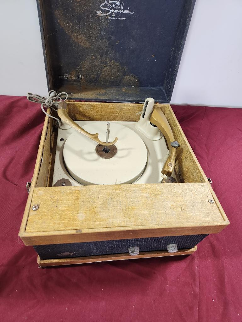 Vintage Symphonic Portable Turntable