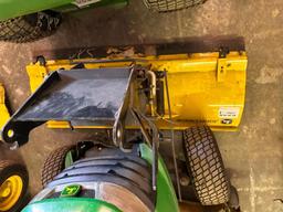 John Deere Riding Lawn Tractor, Likely Model 325, w/ Snow Plow Blade