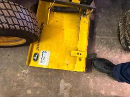 John Deere Riding Lawn Tractor, Likely Model 325, w/ Snow Plow Blade