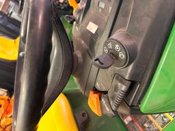 John Deere Riding Lawn Tractor, Likely Model 325, w/ Snow Plow Blade