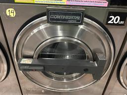 Continental Commercial 18lb Front Load Washer, ESD CyberWash Strip, Model: L1018CM21310, 3ph, 208v
