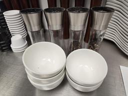 Misc. Group of Pepper and Salt Grinders, Cups, Ramekins