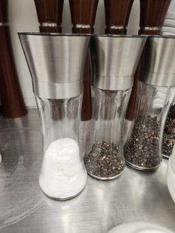 Misc. Group of Pepper and Salt Grinders, Cups, Ramekins