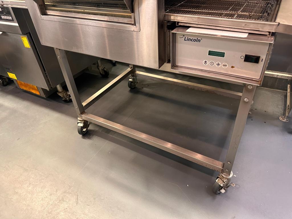 Delfield Welbilt 1116-000-U-K1837 Double Stack Pizza / Sandwich Conveyor Oven on Mobile Base, Nat.