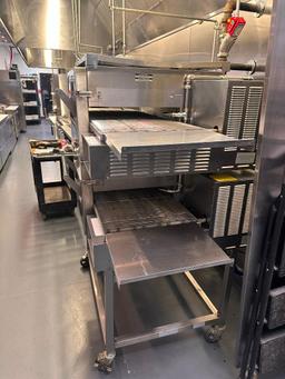 Delfield Welbilt 1116-000-U-K1837 Double Stack Pizza / Sandwich Conveyor Oven on Mobile Base, Nat.