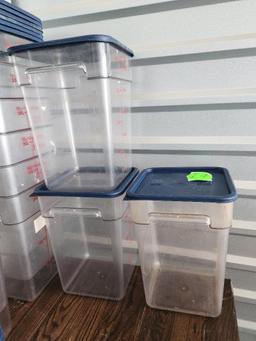 3 Qty. - 22 Quart Square Food Storage Containers w/ Lids
