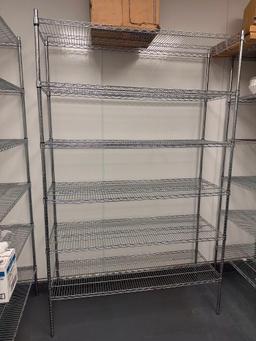 NSF Chrome 6-Shelf Commercial Restaurant Shelving Unit, 86in x 60in x 21in, Advance-Tabco